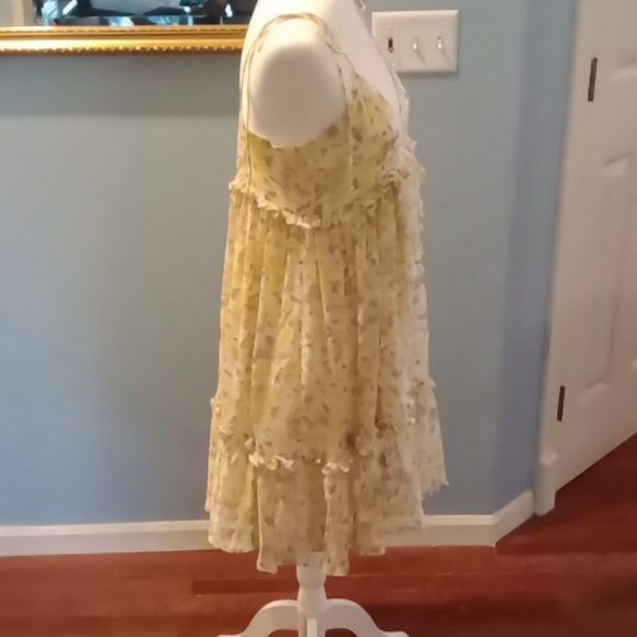 Maronie yellow floral tie strap dress boutique - Picture 5 of 7